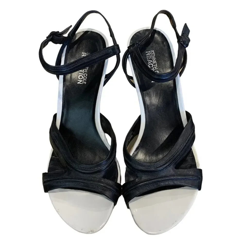 Kenneth‎ Cole reaction Yes Code LE shoes kitten heel leather uppers size 7 - Picture 6 of 8